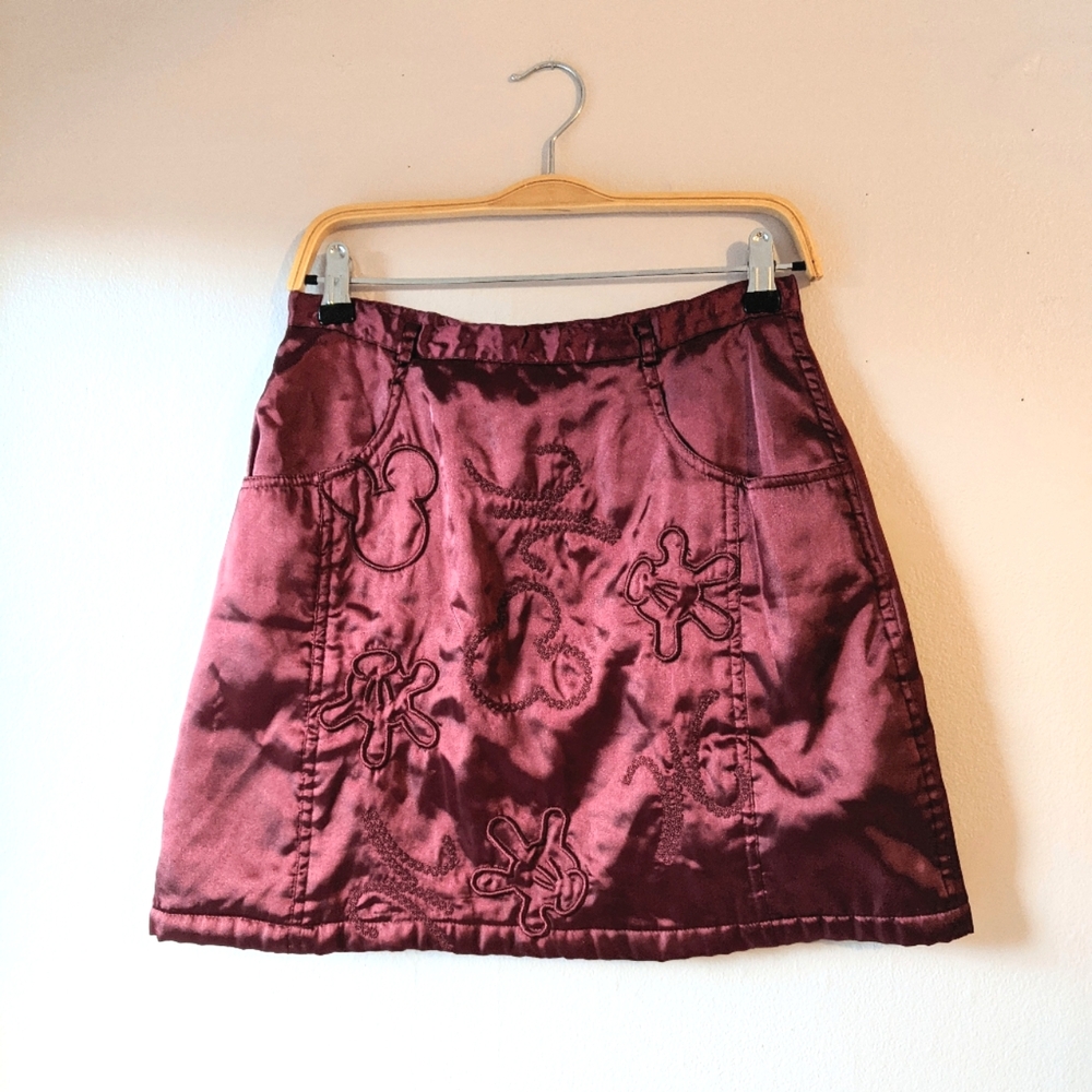 Vintage Satin Mickey Mouse Skirt